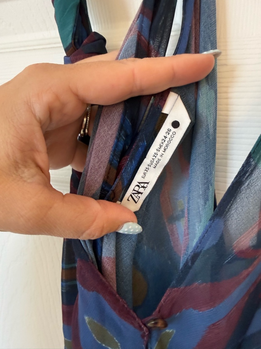 Zara Limited Edition Multicolored Printed Dress xs/s - Picture 5 of 7